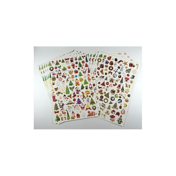 Klisterm�rker/ stickers med julemotiver ca 1000stk