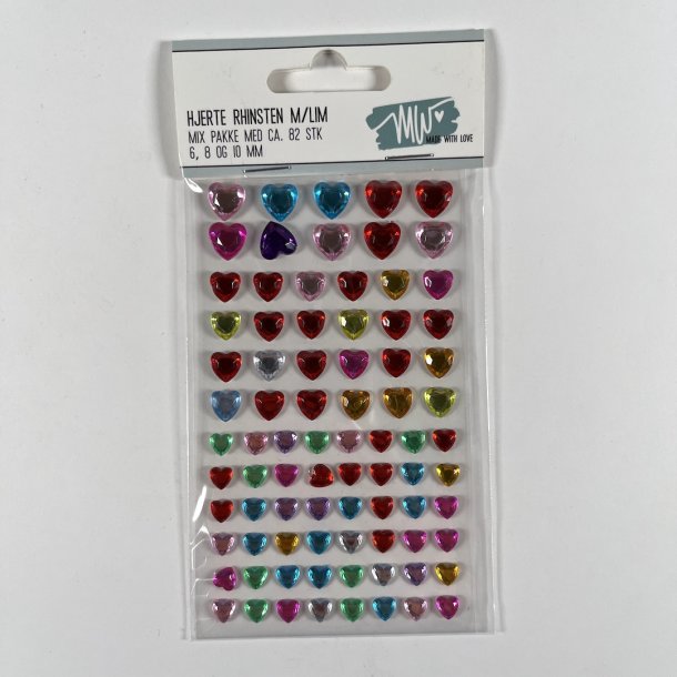 Rhinsten ass farver acryl ca 82stk 6,8,10mm