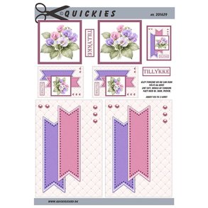 3D Blomsterbuket i sarte farver