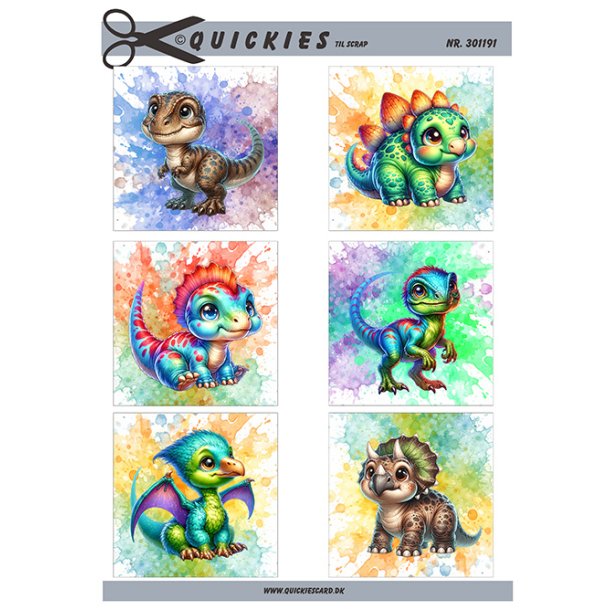 Dinosauer Quickies til scrap