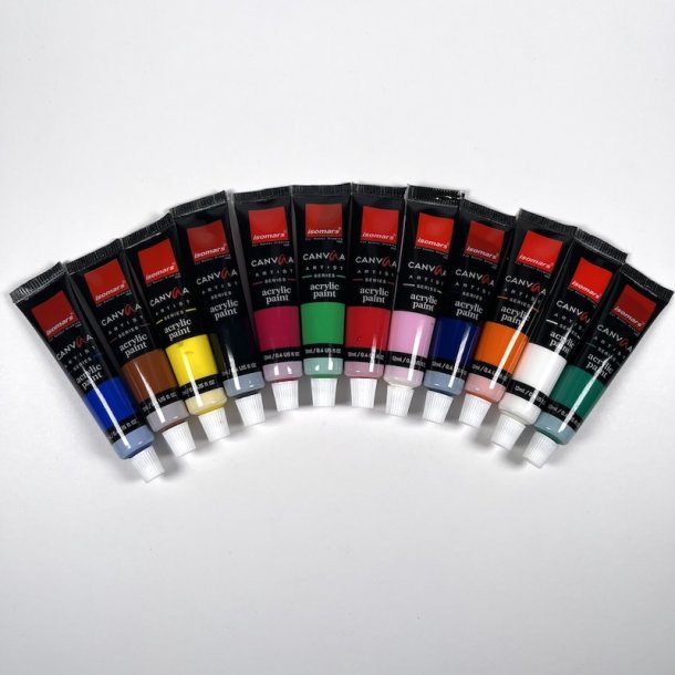 Kunst acryk maling med 12 tuber a 12ml