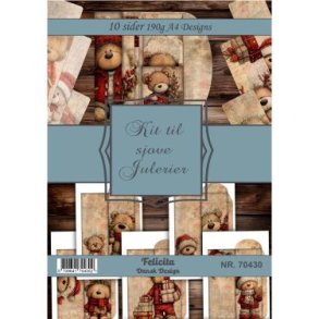 Kit til sjove julerier 10 sider 190g A4 designs