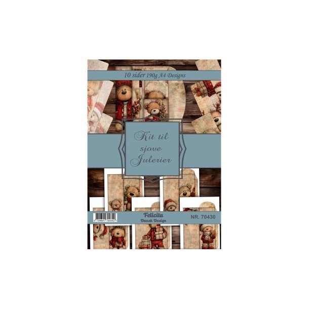 Kit til sjove julerier 10 sider 190g A4 designs
