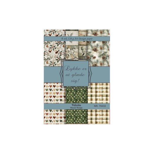 Felicita Design Lykken er at gl�de sig A4 6stk 120g