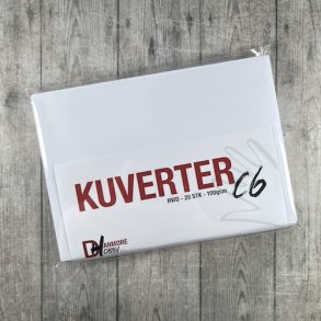 Kuverter med spids lukning 100g kvalitet 11,4x16,2cm 20 stk