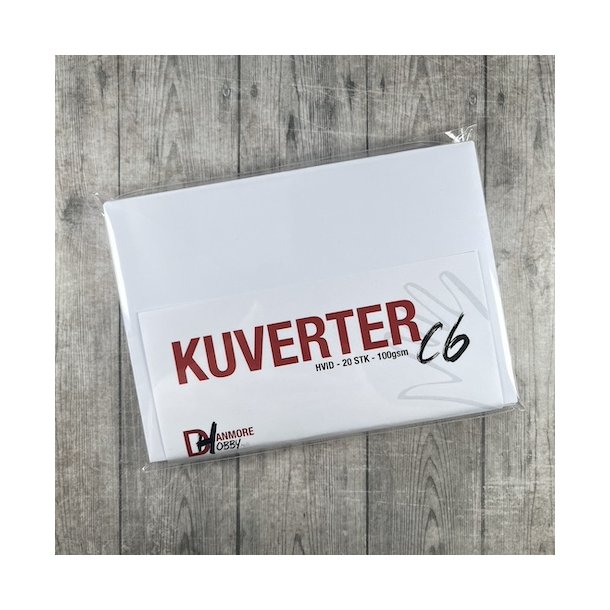 Kuverter med spids lukning 100g kvalitet 11,4x16,2cm 20 stk