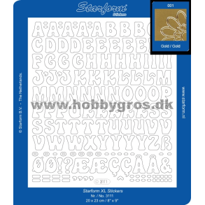 Guld bogstaver store transparent