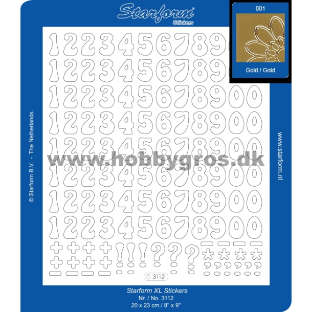 Guld tal store transparent