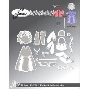 By Lene dies T�j til BLD1853 Kjole 3,6x4,5cm