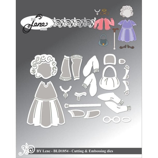 By Lene dies T�j til BLD1853 Kjole 3,6x4,5cm