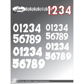 By Lene dies Tal 1-6,6x1,8 og 0,8x2,2cm