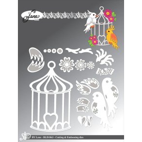 By Lene dies Large birdhouse Fuglebur 6,1x10cm