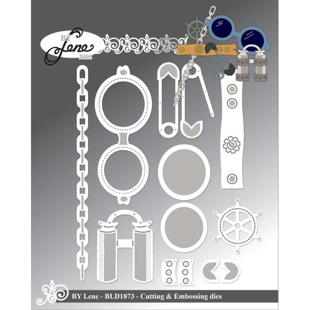 By Lene dies Steampunk 2 St�rste 6,7x2,7cm