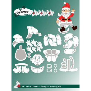 By Lene dies Santa Ansigt 3,4x2,8cm