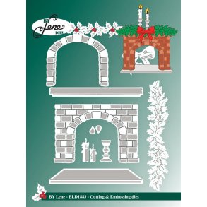 By Lene dies Christmas Fireplace St�rste 9,9x6,8cm