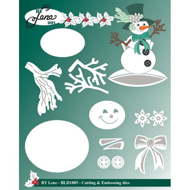 By Lene dies Happy Snowman Hat 4,7x3,8cm Ventes p� lager igen ca 29. oktober 2026