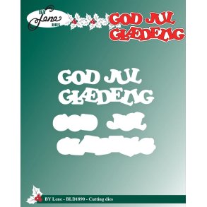 By Lene dies God jul - Gl�delig jul 6,3x1,4cm - 10x1,4cm