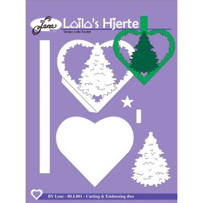 By Lene dies Lailas hjerte St�rste 8,5x7,7cm