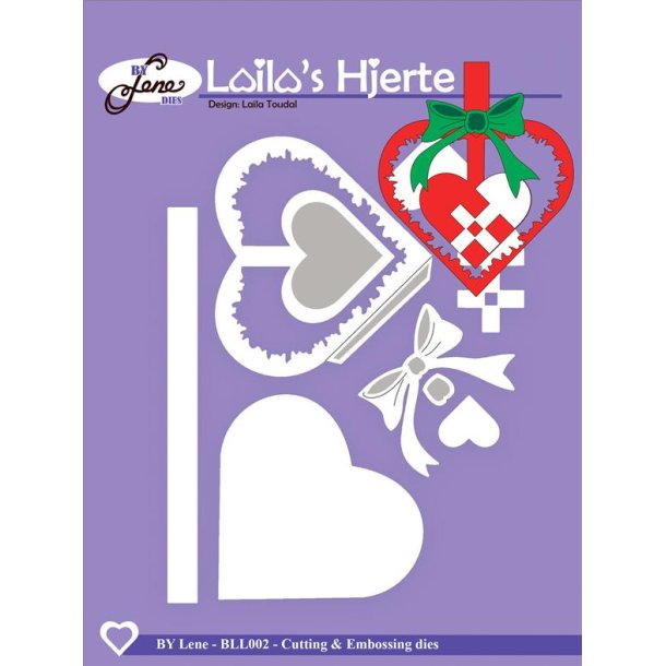 By Lene dies Lailas Heart -2 St�rste 7,2x7,2cm Forventes p� lager igen ca 29. okrober 2026