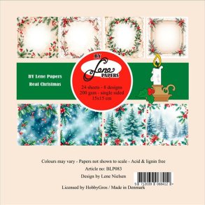 By Lene Real christmas 24ark 15x15cm 200g