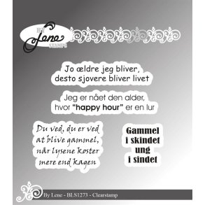 By Lene Danske tekster St�rste 3,9x2,7cm