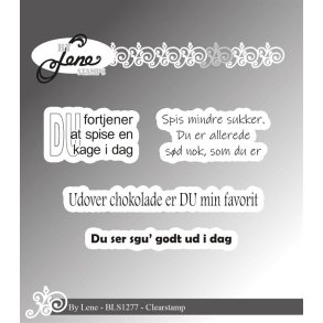 By Lene Danske tekster 4x1,7cm