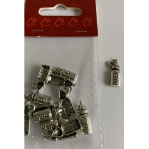  Charms sutteflaske 0,9x1,7cm 12 stk