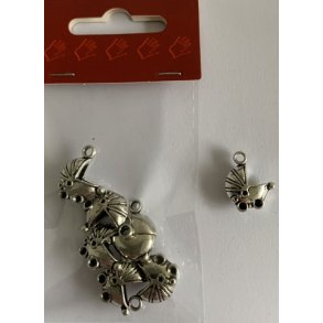  Charms barnevogn 1,2x1,5cm 6 stk