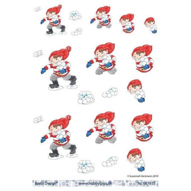  3D Barto Design Dreng i sneen