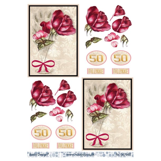 3D Barto Design Enkelt rose