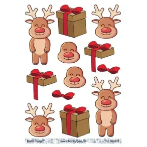 3D Rudolf med den r�de tud