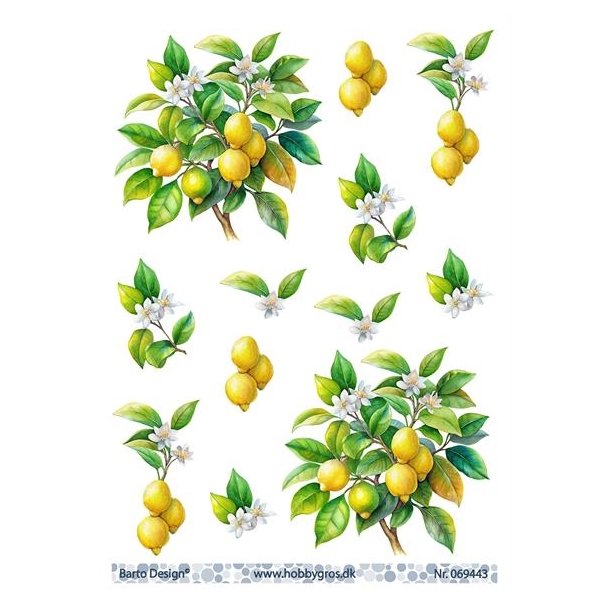 3D Citrontr� med citroner