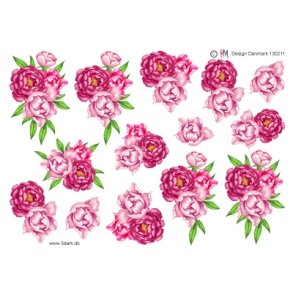 3D R�de og lyser�de roser