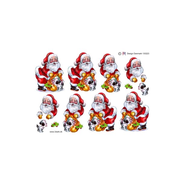 3D Nissefar og hundehvalp