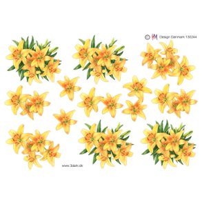 3D Gule blomster