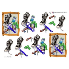 3D Lysegr�n telefon med sko