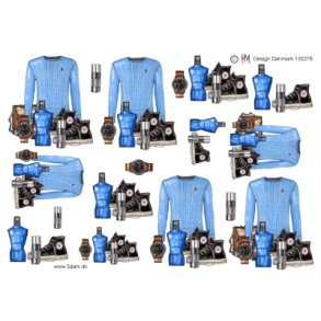 3D Bl� drengebluse