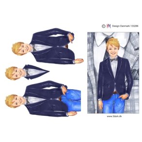 3D Konfirmand med jakke A5