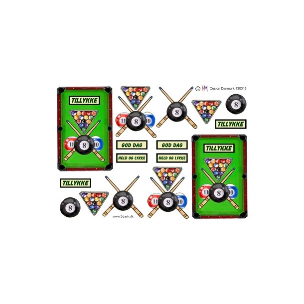  3D Billiard, 8 ball