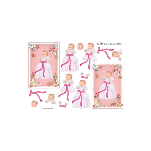  3D Babypige i d�bskjole