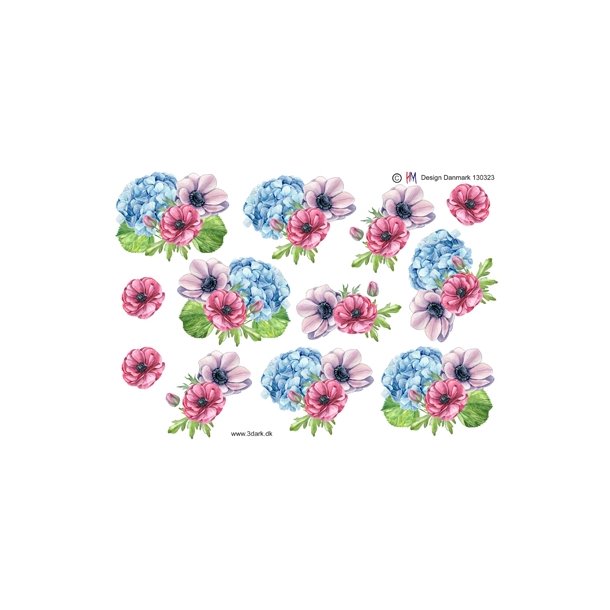 3D Smukke blomster