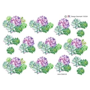 3D Smukke blomster i sarte farver
