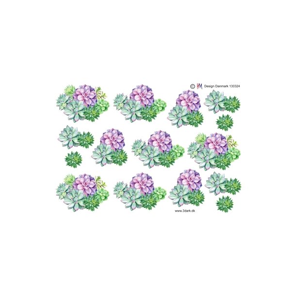3D Smukke blomster i sarte farver
