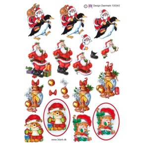 3D Sm� julemotiver med nisser