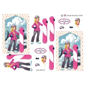  3D Snowboard pige