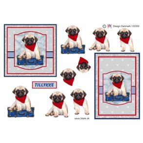  3D Hund med r�dt t�rkl�de