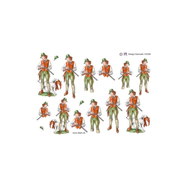  3D Dame p� jagt