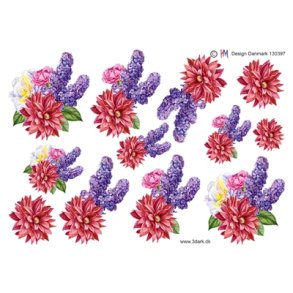 3D Blomster i kraftige farver