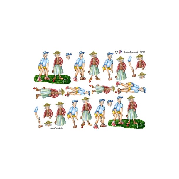  3D �ldre kroketspillere