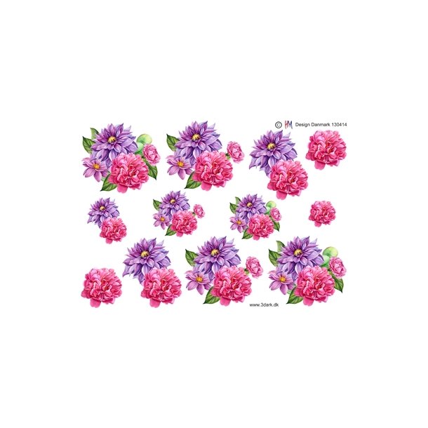  3D Smukke sommerblomster